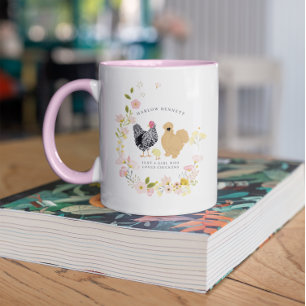 Just a Girl That Loves Chickens Monogram Mug