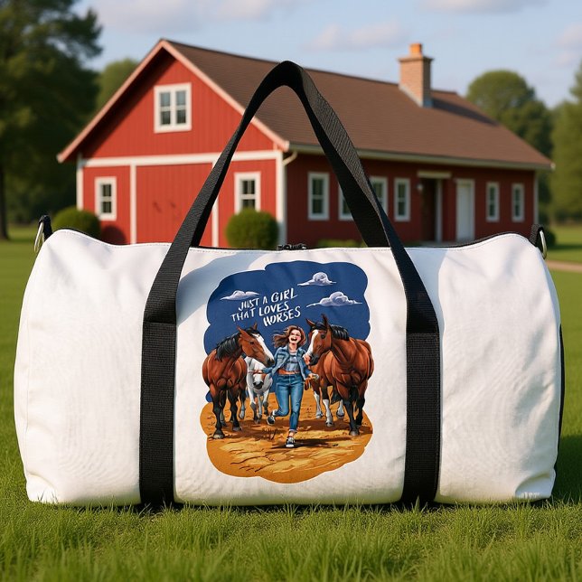 Just A Girl That Loves Horses Duffle Bag (Creator Uploaded)