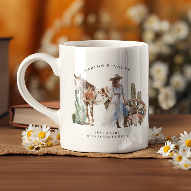 Just a Girl That Loves Horses | Monogram Coffee Mug (Creator Uploaded)