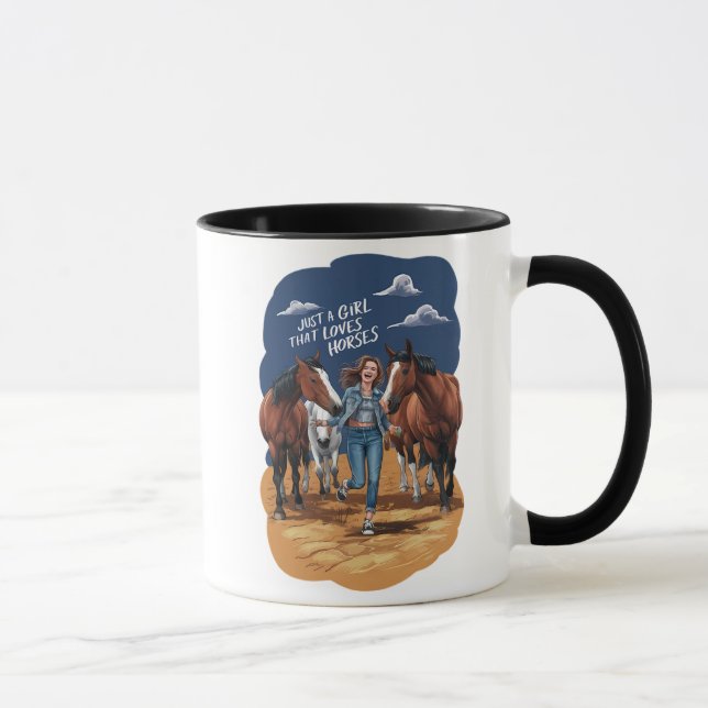 Just A Girl That Loves Horses Mug (Right)