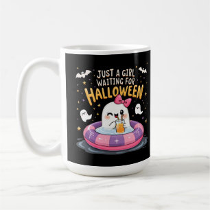 Just A Girl Waiting For Halloween Spooky Summer Coffee Mug