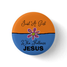 Just a Girl Who Follows Jesus Orange Blue
