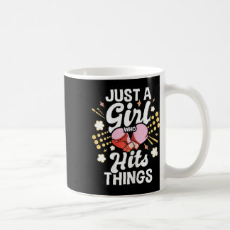 Just A Girl Who Hits Things - Kickboxing Kickboxer Coffee Mug