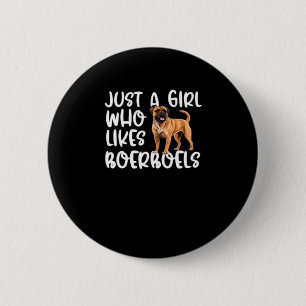 Just A Girl Who Likes Boerboels Classic T-Shirt 6 Cm Round Badge