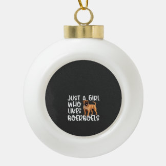 Just A Girl Who Likes Boerboels Classic T-Shirt Ceramic Ball Christmas Ornament
