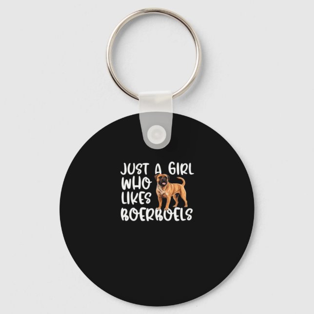 Just A Girl Who Likes Boerboels Classic T-Shirt Key Ring (Front)