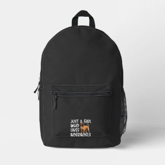 Just A Girl Who Likes Boerboels Classic T-Shirt Printed Backpack