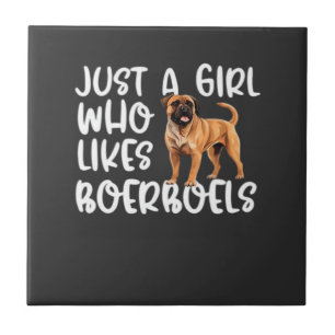 Just A Girl Who Likes Boerboels Classic T-Shirt Tile