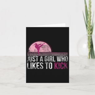 Just A Girl Who Likes To Kick Karate Martial Arts  Card