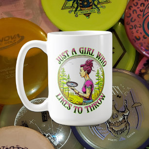 Just a Girl Who Likes to Throw Disc Golf Coffee Mug