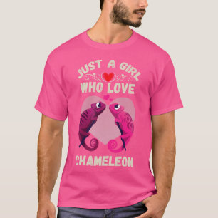 Just A Girl Who Love Chameleon Cute Chameleons Wit T-Shirt