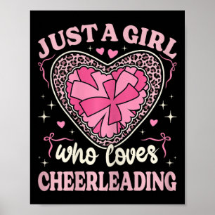 Just A Girl Who Love Cheerleading Leopard Print Ch