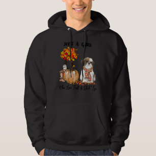 Just A Girl Who Love Fall And Shih Tzu Dog Hoodie