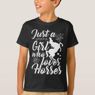 Just A Girl Who Love Horses Horseck Riding T-Shirt