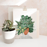 Just A Girl Who Love Plants | Crazy Plant Lady Poster<br><div class="desc">Are you a girl who loves plants? Then you'll love our super cute and unique plant lady poster. The design features our original hand-painted watercolor African American lady with the woman's hairdo created to look like an arrangement of different plants and leaves. "Just a girl who loves plants" is designed...</div>
