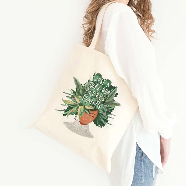 Just A Girl Who Love Plants | Crazy Plant Lady Tote Bag (Creator Uploaded)