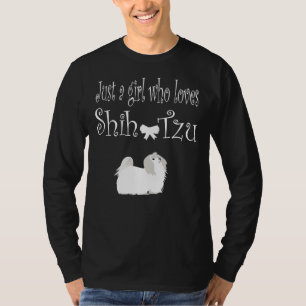 Just A Girl Who Love Shih Tzu Dogs Premium Scoop T-Shirt