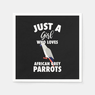 Just A Girl Who Loves African Grey Parrot Napkin