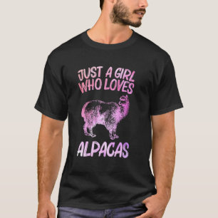 Just A Girl Who Loves Alpacas For Women Vicuna Lla T-Shirt
