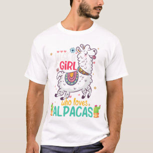Just A Girl Who Loves Alpacas  Girl Who Love T-Shirt
