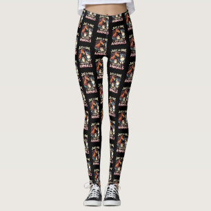 Just A Girl Who Loves Animals Cute Animal Lover Leggings