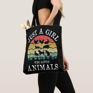 Just A Girl Who Loves Animals - Cute & Heartfelt Tote Bag