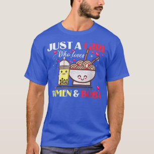 Just a Girl Who Loves Anime and Boba Bubble Tea Te T-Shirt