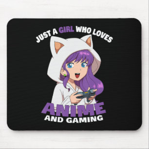 Just A Girl Who Loves Anime And Gaming Anime Girl  Mouse Pad