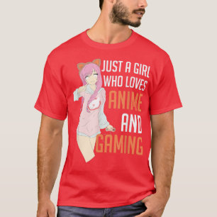 Just A Girl Who Loves Anime And Gaming Kawaii Game T-Shirt