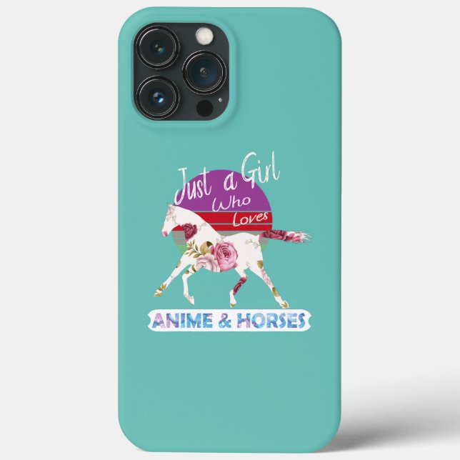 Just A Girl Who Loves Anime and horses Wholesome  Case-Mate iPhone Case (Back)
