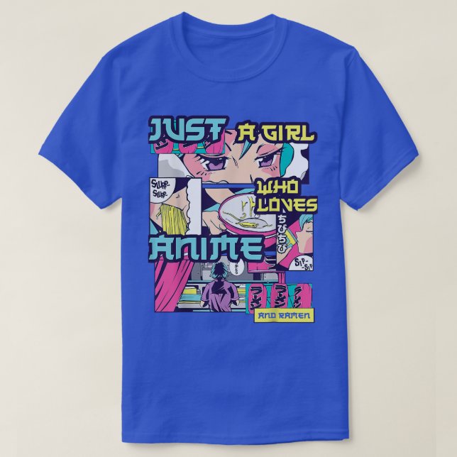 Just A Girl Who Loves Anime And Ramen Bowl Girls G T-Shirt (Design Front)