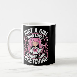 Just A Girl Who Loves Anime And Sching Coffee Mug