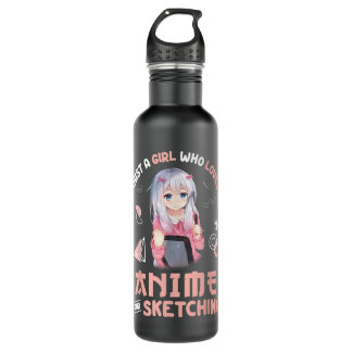 Just A Girl Who Loves Anime and Sketching Gift Gir 710 Ml Water Bottle