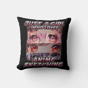 Just A Girl Who Loves Anime and Sketching Japan An Cushion