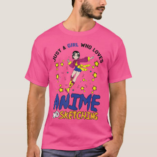Just A Girl Who Loves Anime And Sketching Japan An T-Shirt