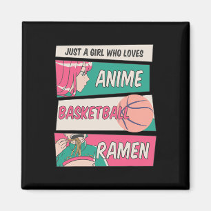 Just A Girl Who Loves Anime Bysketbyll Ramen Kawai Magnet