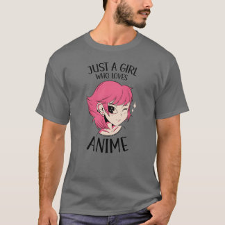 Just A Girl Who Loves Anime Cute Anime Girl retro T-Shirt