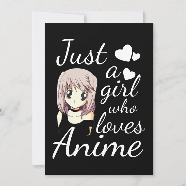 just a girl who loves anime cute cosplay out invitation (Front)