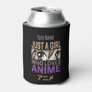 Just a Girl Who Loves Anime Vintage Manga Kawaii Can Cooler