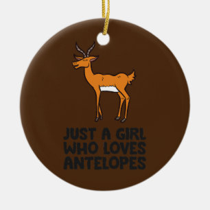 Just a Girl Who Loves Antelopes Ceramic Tree Decoration