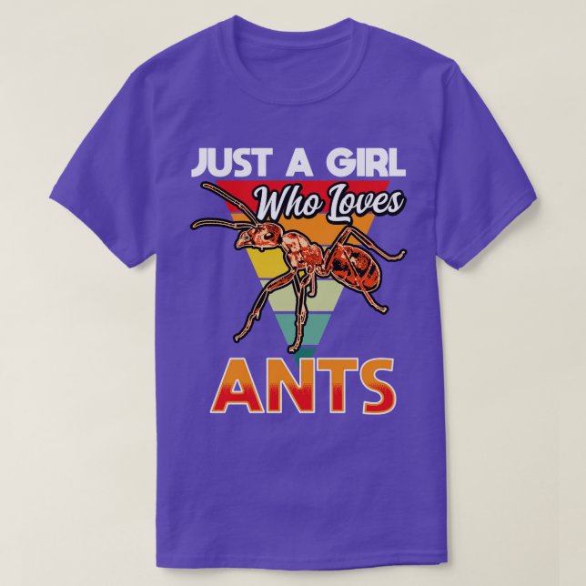Just A Girl Who Loves Ants T-Shirt (Design Front)