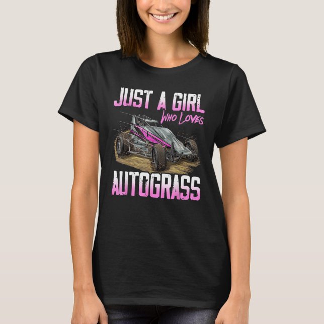 Just A Girl Who Loves Autograss Retro 1 T-Shirt (Front)