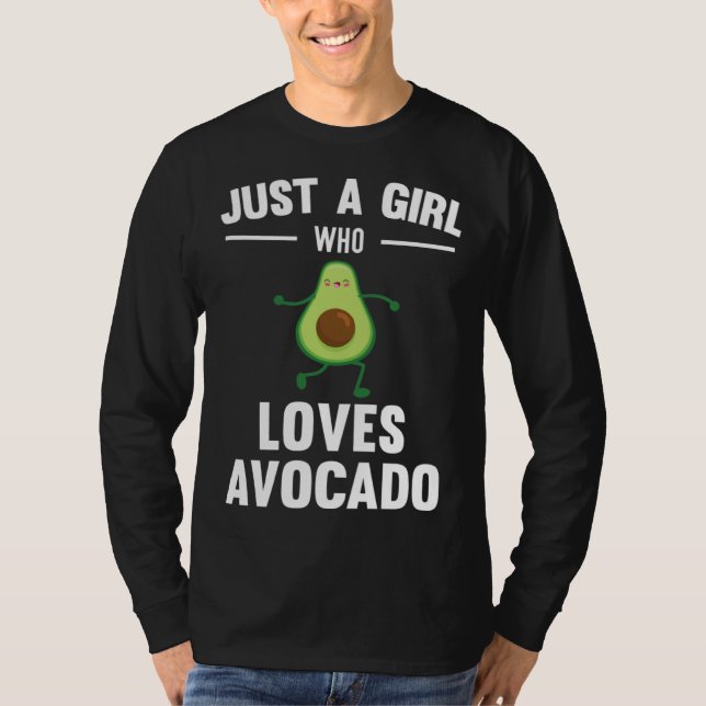 Just A Girl Who Loves Avocado Cute T-Shirt (Front)