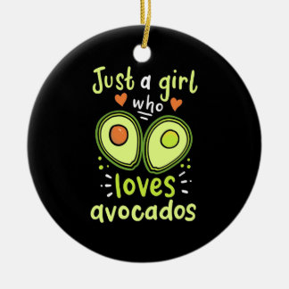 Just A Girl Who Loves Avocados Ceramic Tree Decoration