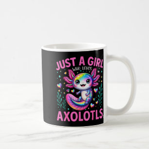Just A Girl Who Loves Axolotls Kawaii Kids Girls Coffee Mug