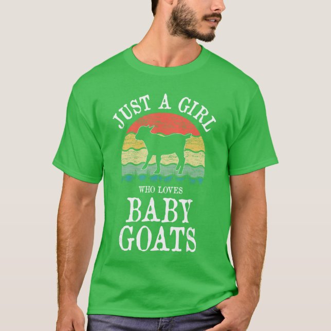 Just A Girl Who Loves Baby Goats gift funny T-Shirt (Front)
