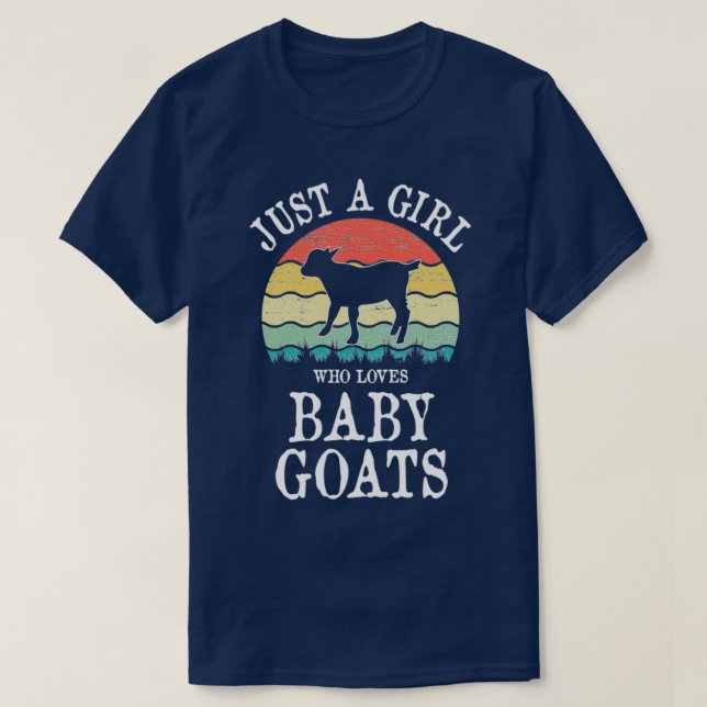 Just A Girl Who Loves Baby Goats Gift Pullover Hoo (Design Front)
