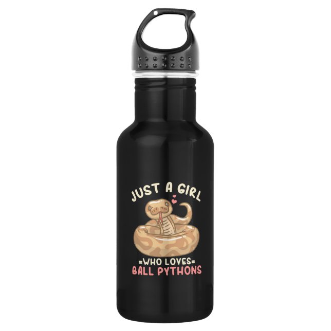 Just A Girl Who Loves Ball Python 532 Ml Water Bottle (Front)