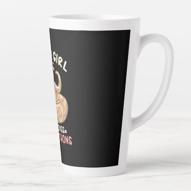 Just A Girl Who Loves Ball Python Latte Mug (Right)