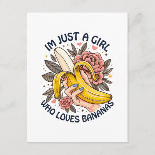 Just A Girl Who Loves Bananas  Enclosure Card